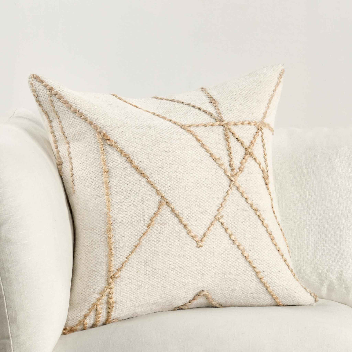 CP Sintra Ivory/Natural 22x22 Throw Pillow (Set of 2) by Classic Home at Eve Furniture