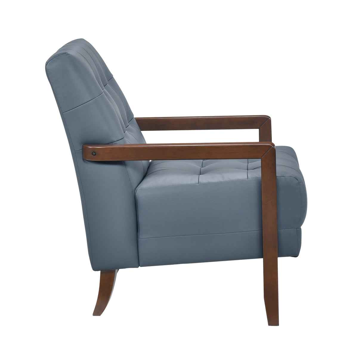 Crafton Blue Leather Accent Chair by Homelegance at Eve Furniture