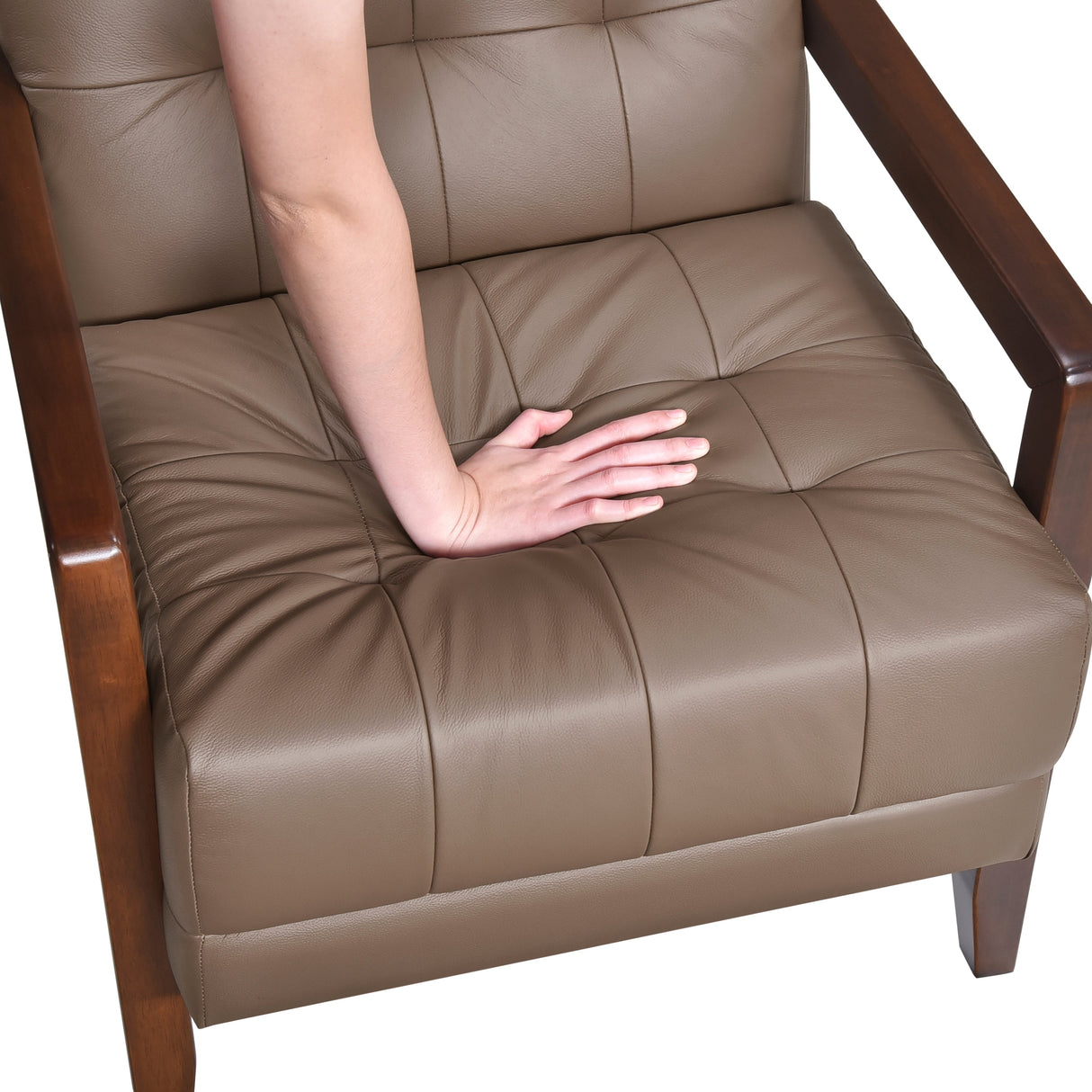 Crafton Brown Leather Accent Chair by Homelegance at Eve Furniture