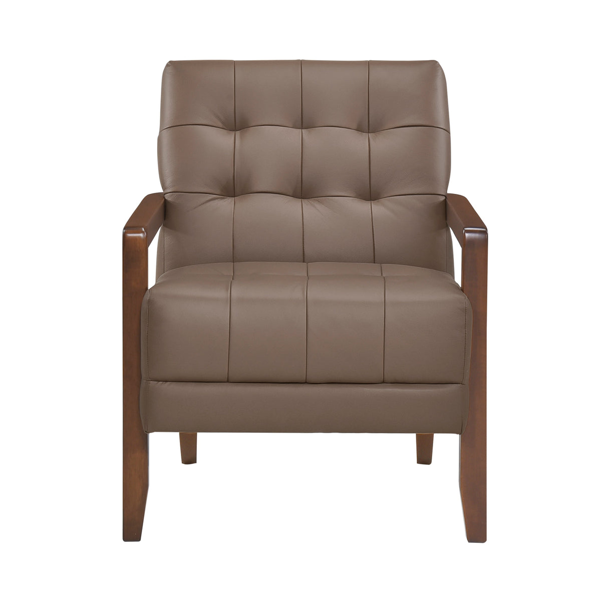 Crafton Brown Leather Accent Chair by Homelegance at Eve Furniture