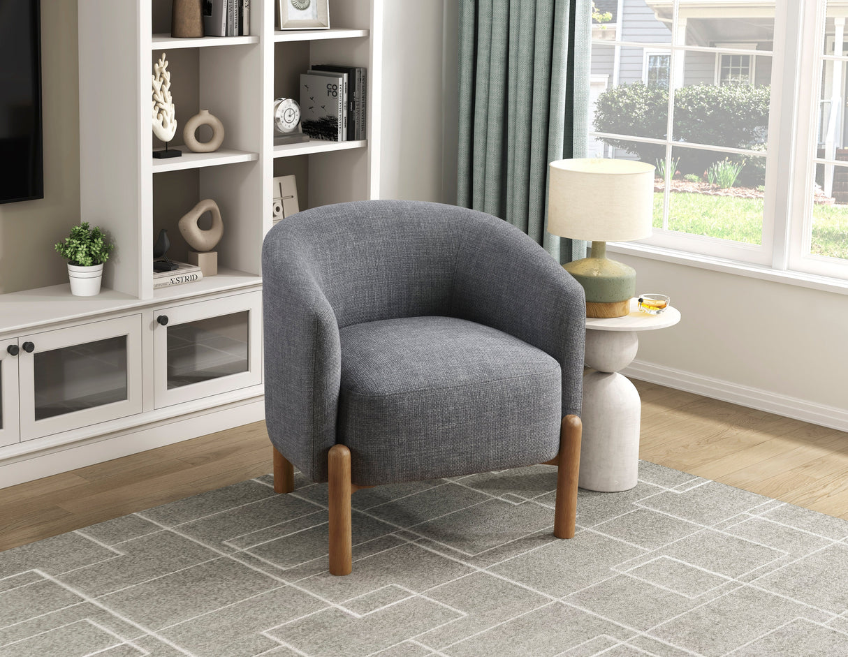 Crafton Dark Brown Leather Accent Chair by Homelegance at Eve Furniture