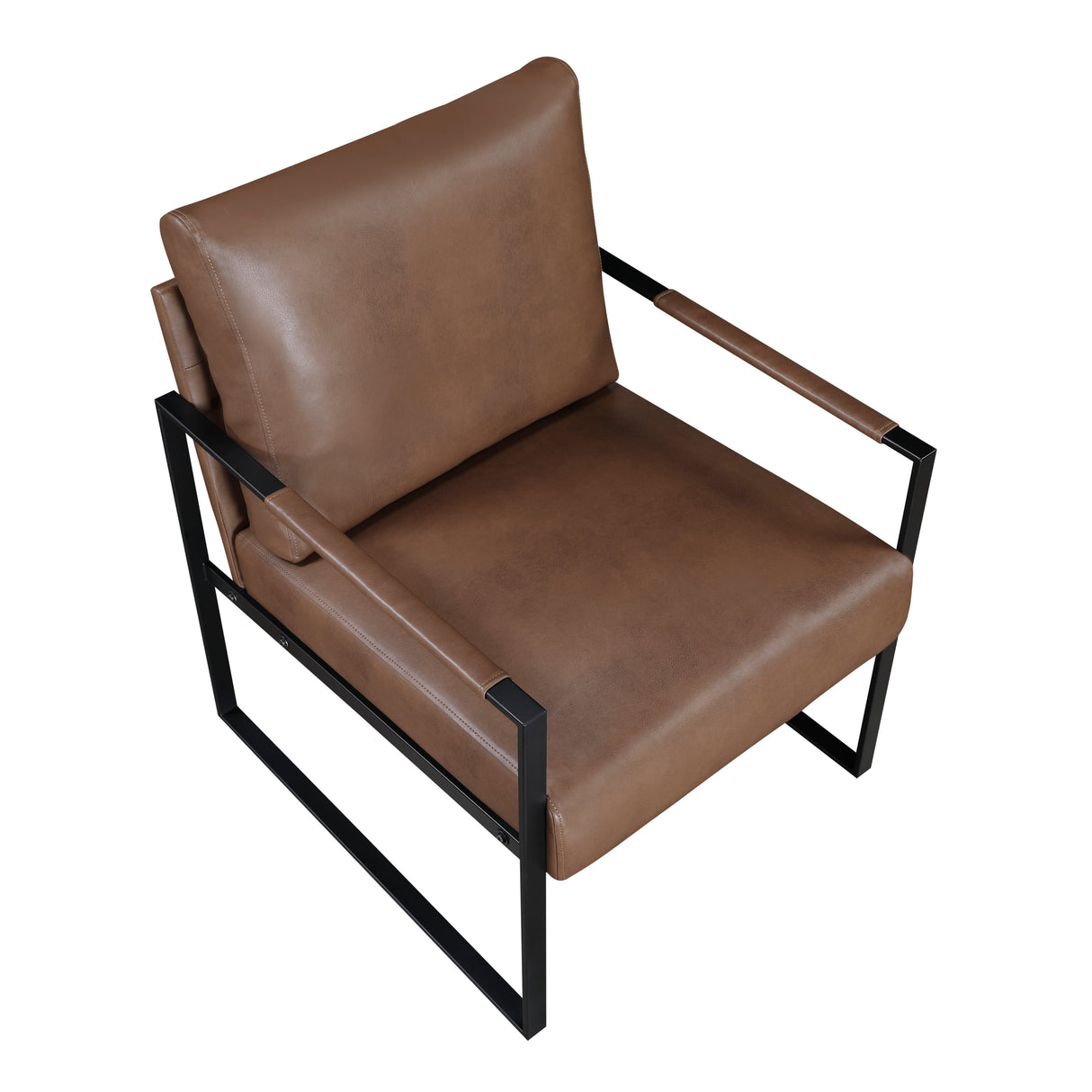 Crafton Dark Brown Leather Accent Chair by Homelegance at Eve Furniture