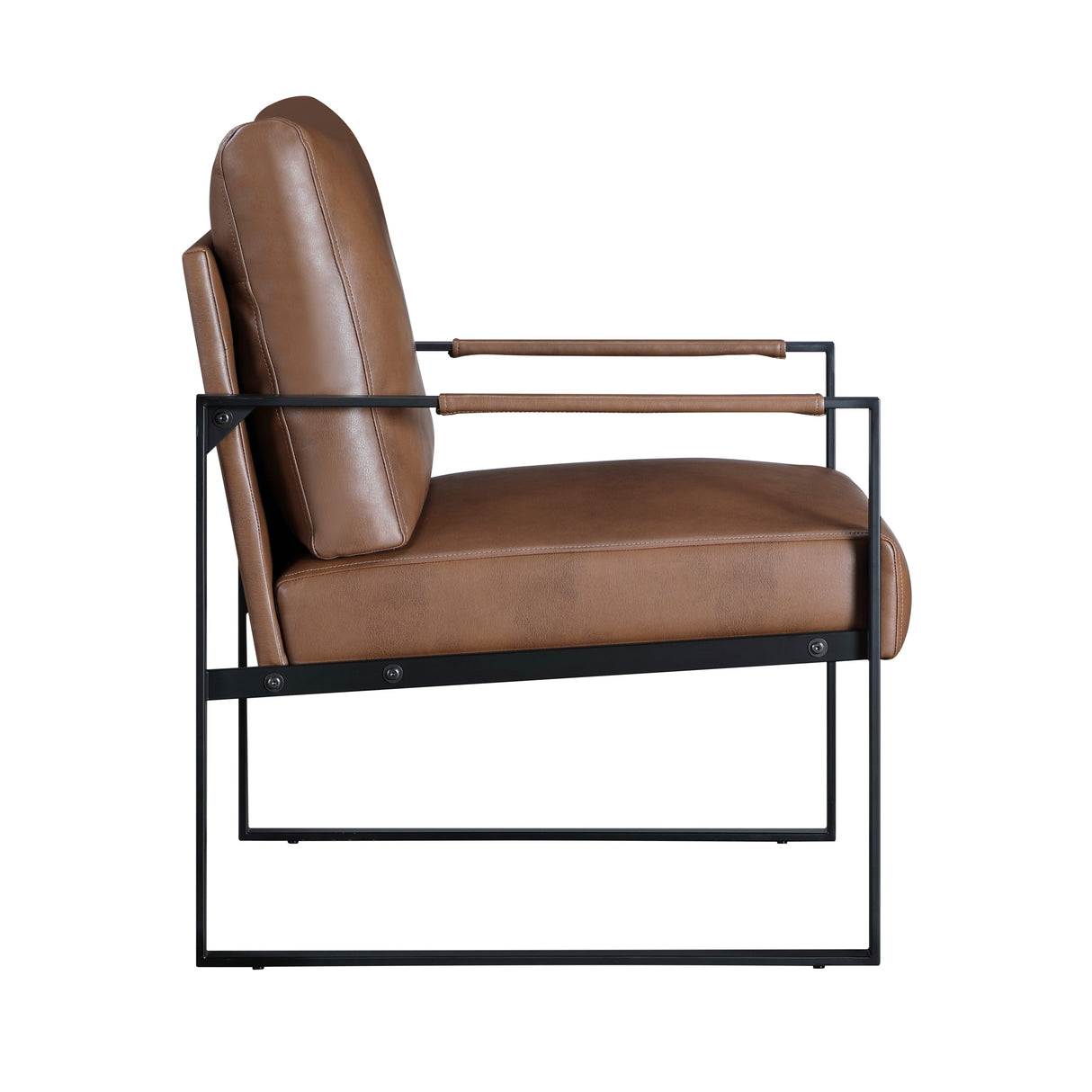 Crafton Dark Brown Leather Accent Chair by Homelegance at Eve Furniture