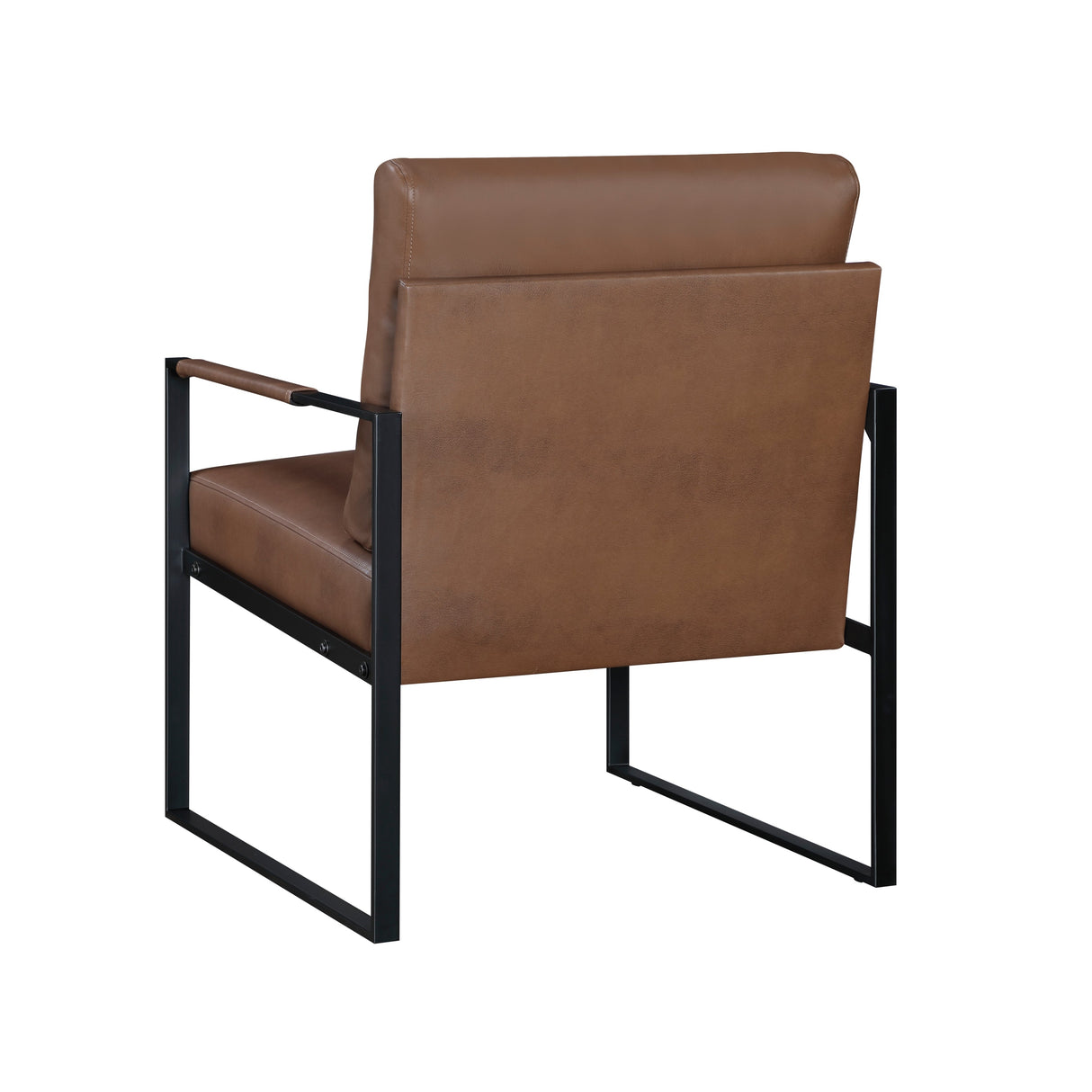 Crafton Dark Brown Leather Accent Chair by Homelegance at Eve Furniture