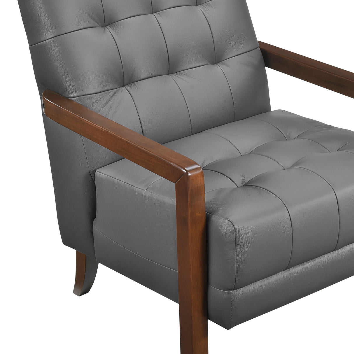 Crafton Orange Leather Accent Chair by Homelegance at Eve Furniture