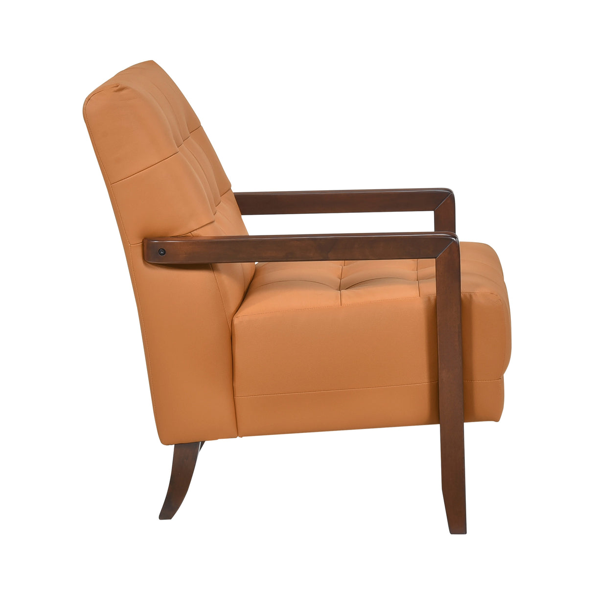 Crafton Orange Leather Accent Chair by Homelegance at Eve Furniture