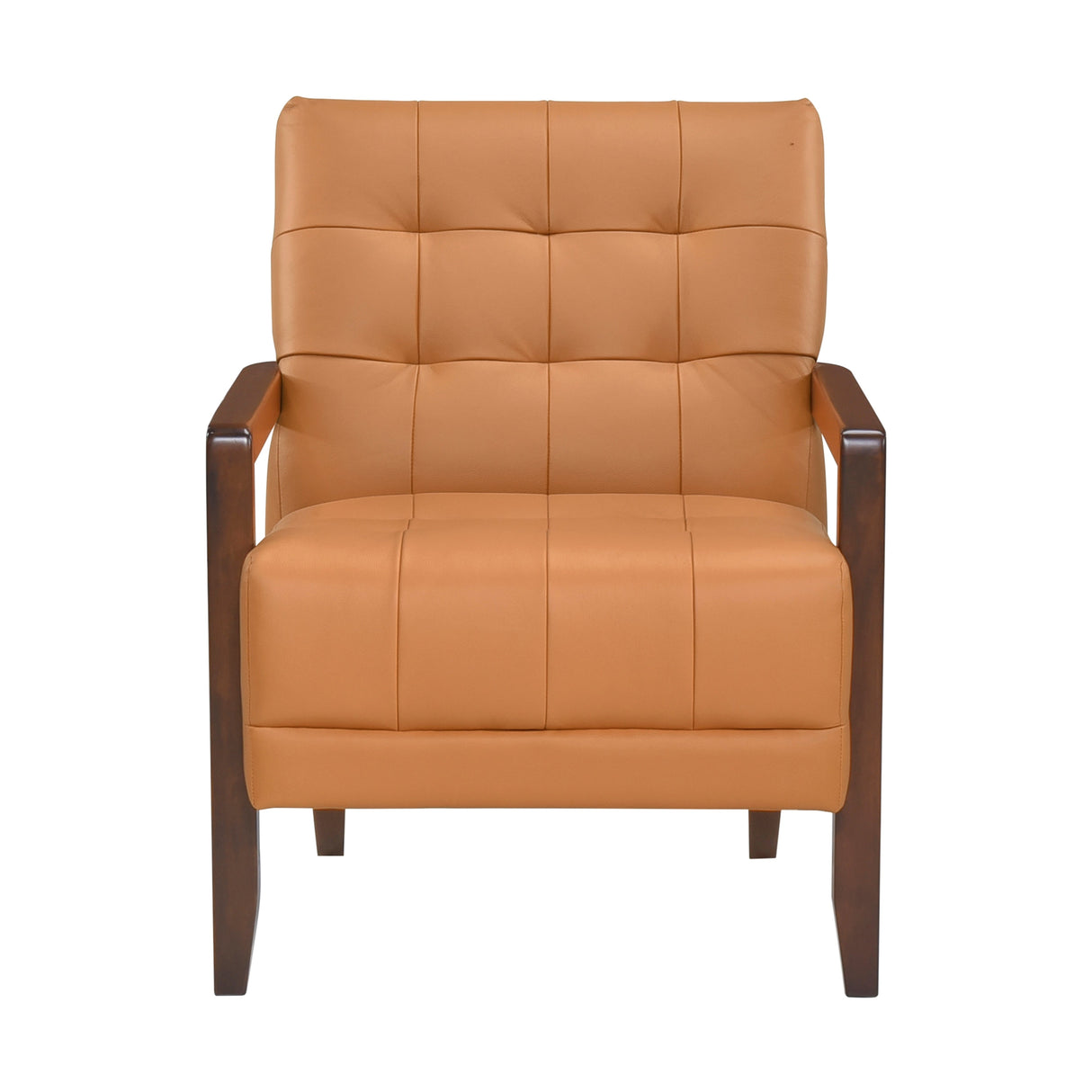 Crafton Orange Leather Accent Chair by Homelegance at Eve Furniture