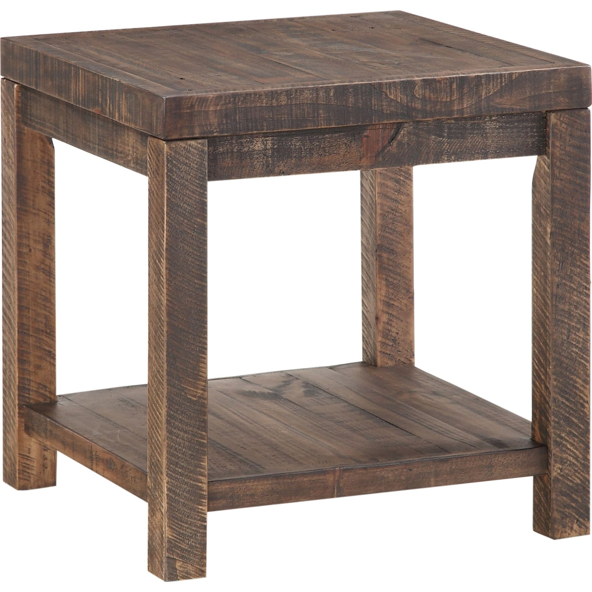 Craster Reclaimed Wood Square Side Table in Smoky Taupe by Modus Furniture at Eve Furniture
