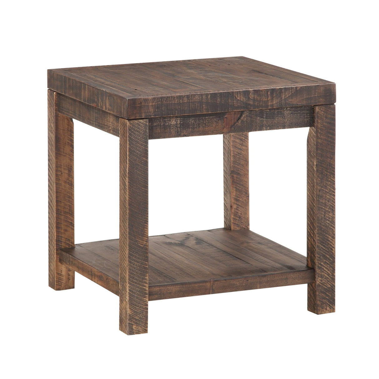 Craster Reclaimed Wood Square Side Table in Smoky Taupe by Modus Furniture at Eve Furniture
