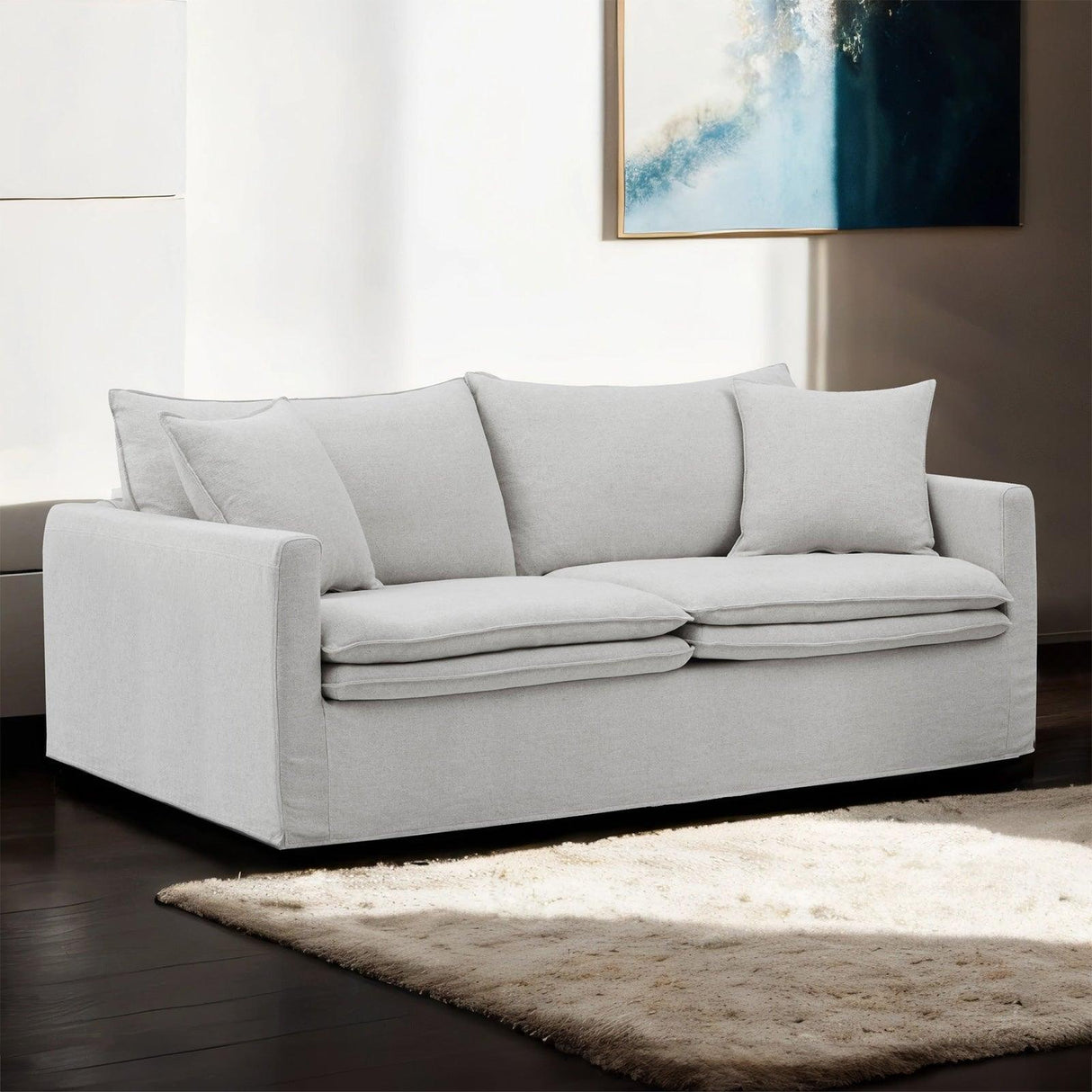 Crayford Light Gray Sofa by Furniture of America at Eve Furniture