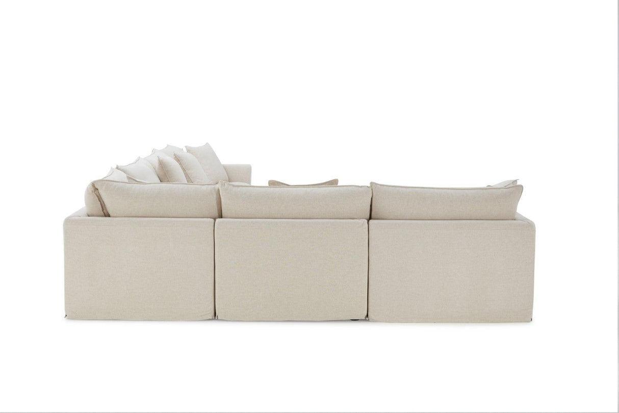 Crayford Taupe L-Sectional by Furniture of America at Eve Furniture