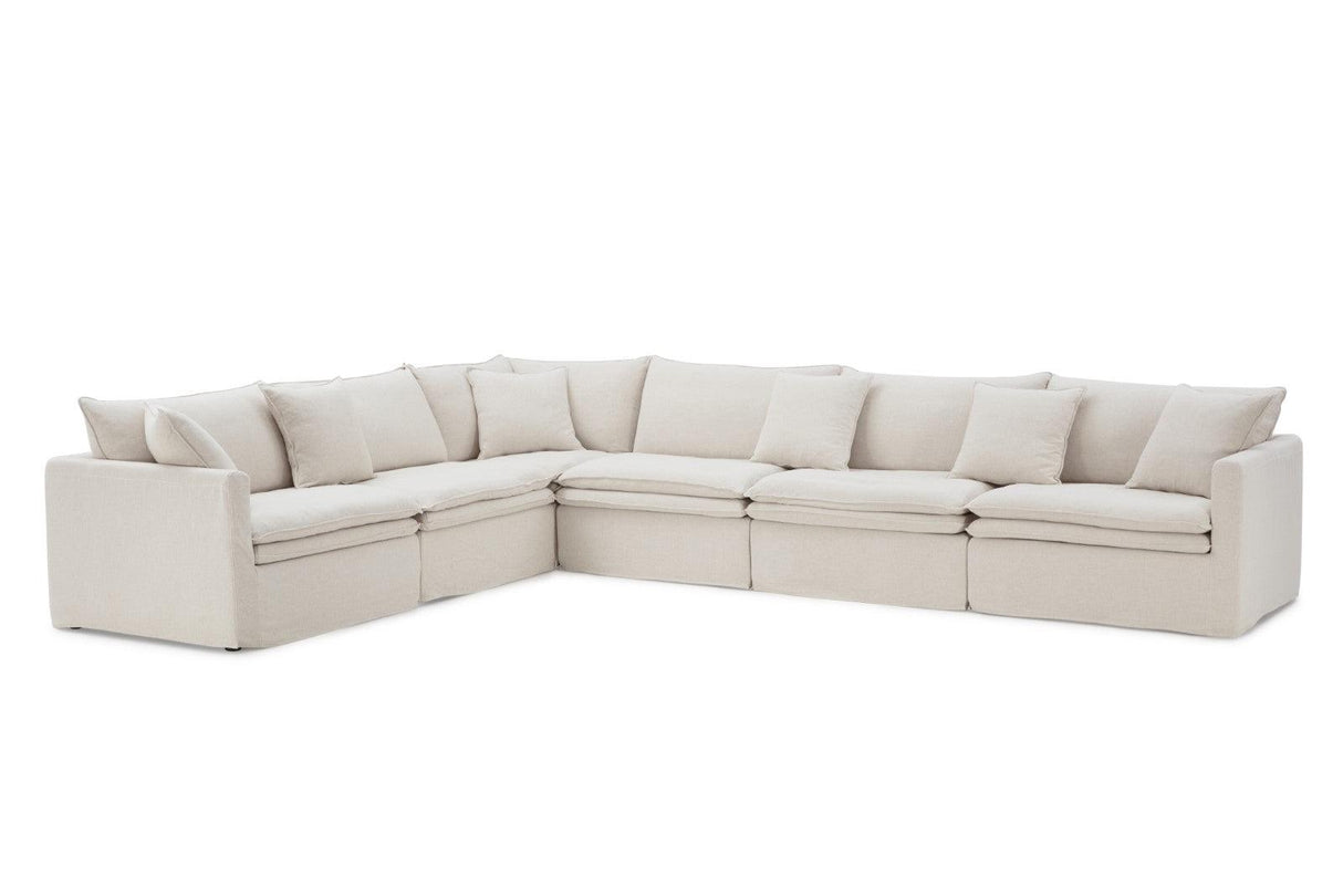 Crayford Taupe L-Sectional by Furniture of America at Eve Furniture