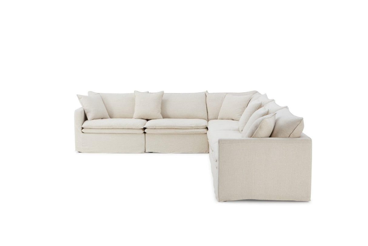 Crayford Taupe L-Sectional by Furniture of America at Eve Furniture
