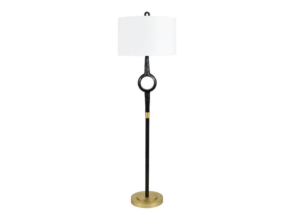 Creed Black/Gold Floor Lamp by Crestview at Eve Furniture