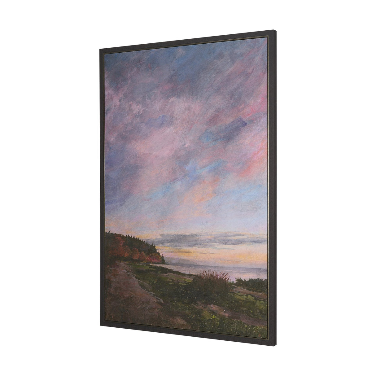 Crescent Sunset I by Mercana Studio Hand-Embellished Textured Framed Canvas Artwork by Mercana at Eve Furniture