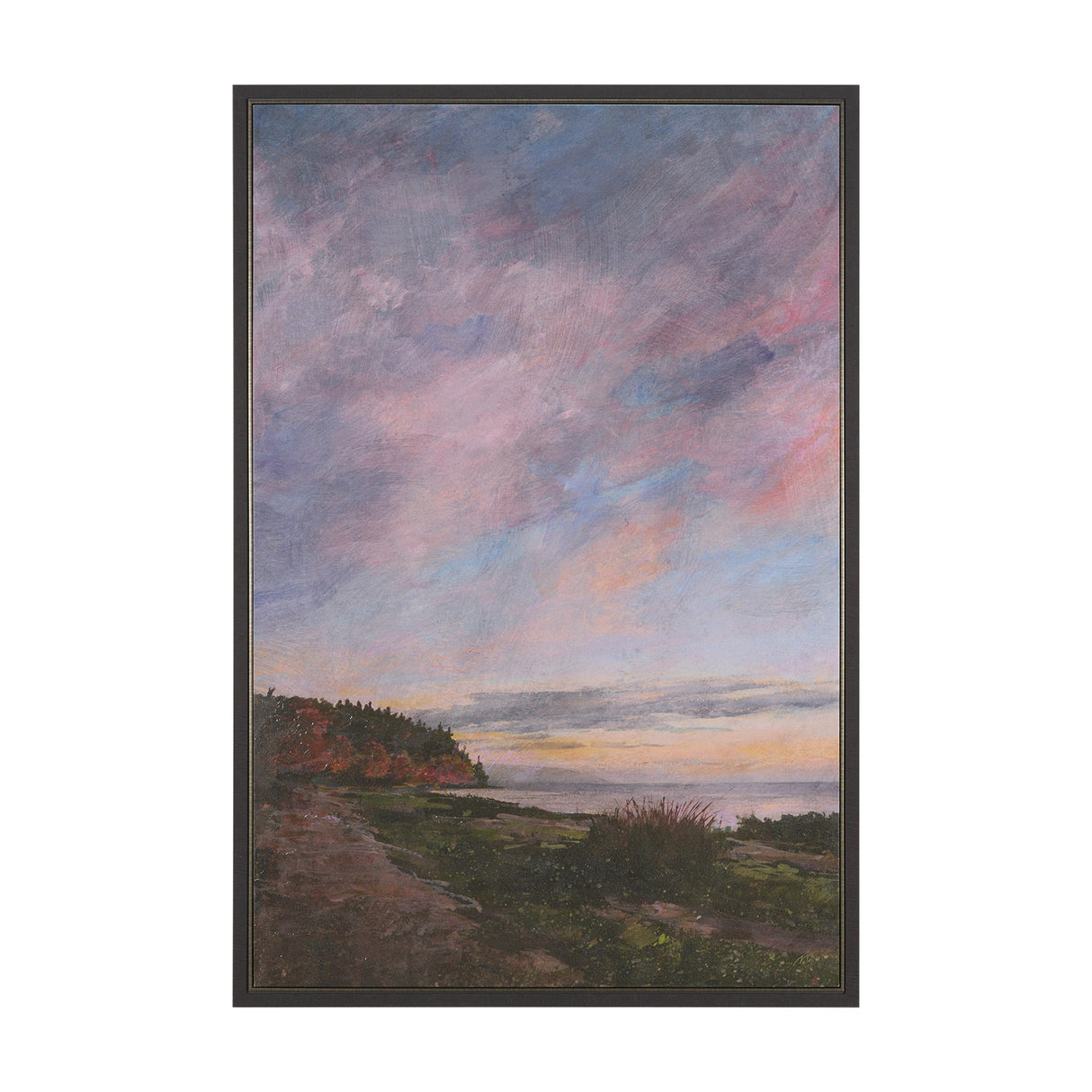 Crescent Sunset I by Mercana Studio Hand-Embellished Textured Framed Canvas Artwork by Mercana at Eve Furniture
