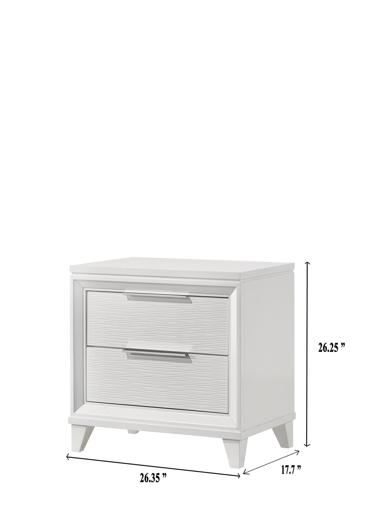 Cressida White Nightstand by Crown Mark at Eve Furniture