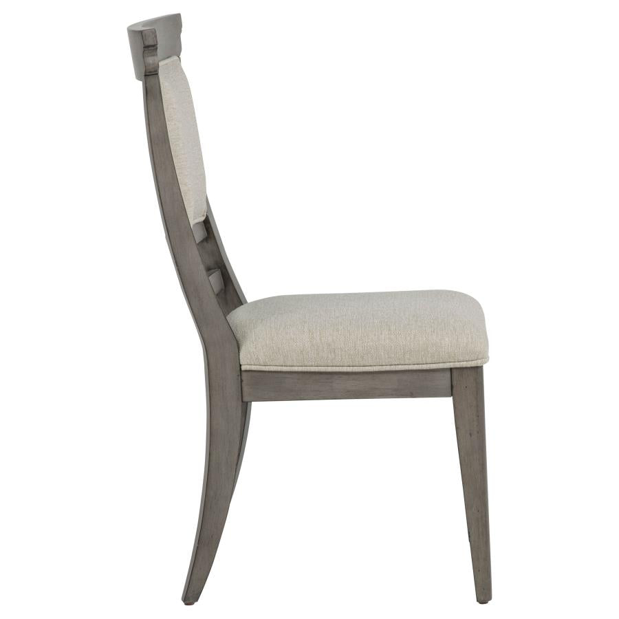 Cresswell Upholstered Dining Side Chair Tan (Set of 2) by Coaster at Eve Furniture