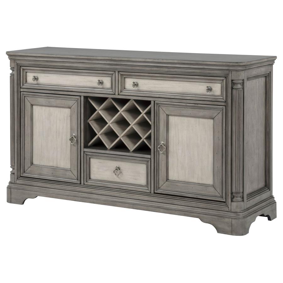 Cresswell Weathered Taupe 2-door 3-drawer Wine Storage Buffet by Coaster at Eve Furniture