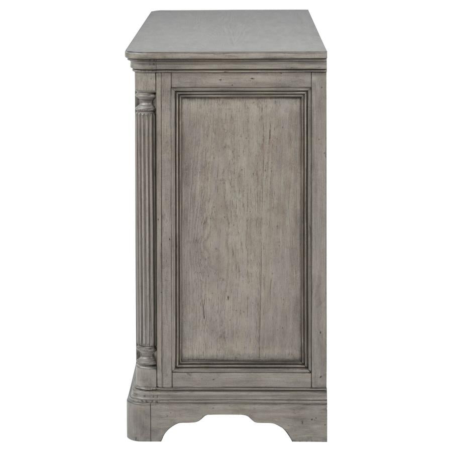 Cresswell Weathered Taupe 2-door 3-drawer Wine Storage Buffet by Coaster at Eve Furniture