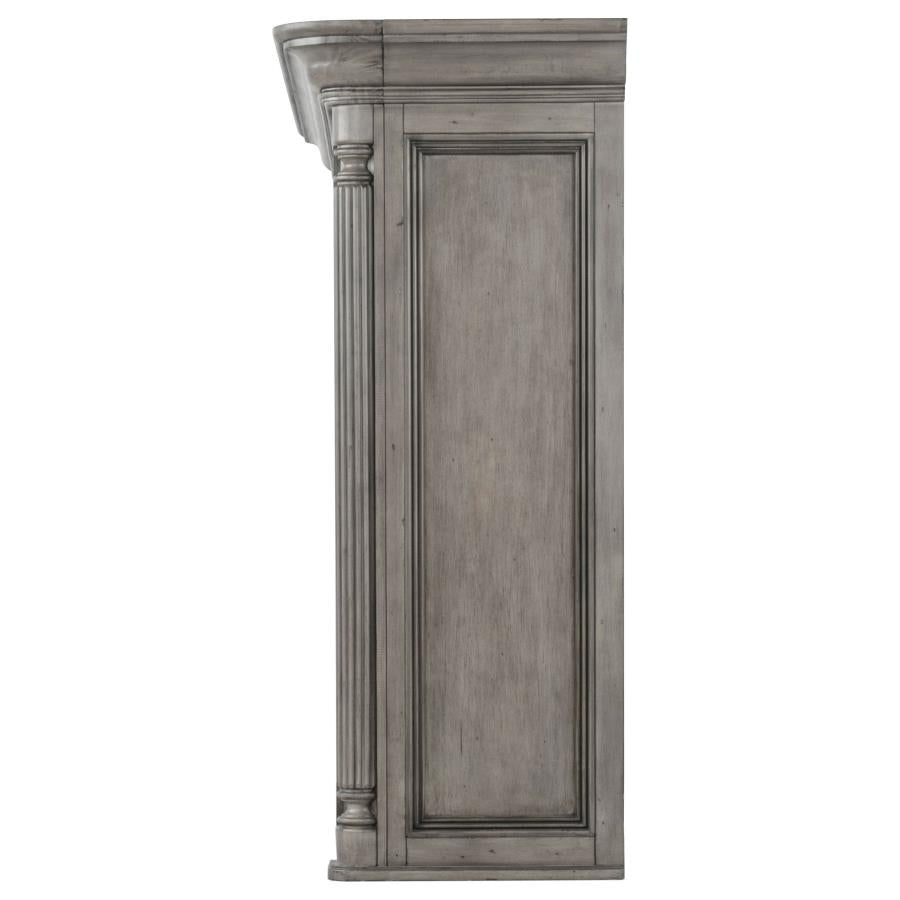 Cresswell Weathered Taupe 2-tier Touch Light Hutch Display Cabinet by Coaster at Eve Furniture