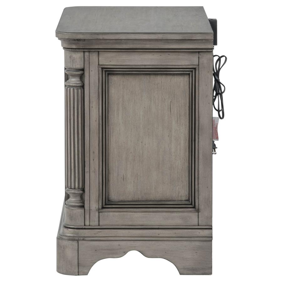 Cresswell Weathered Taupe 3-drawer Nightstand Bedside Table by Coaster at Eve Furniture