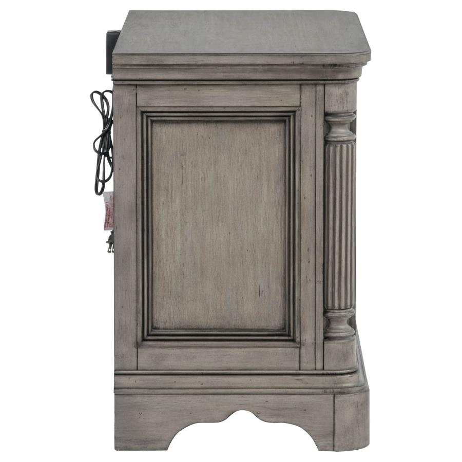 Cresswell Weathered Taupe 3-drawer Nightstand Bedside Table by Coaster at Eve Furniture