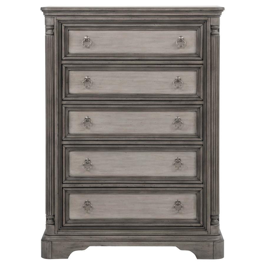 Cresswell Weathered Taupe 5-drawer Chest of Drawers by Coaster at Eve Furniture