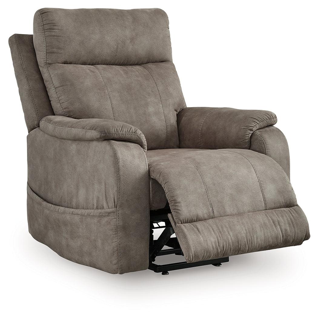 Crestmeade Fossil Power Lift Recliner by Ashley at Eve Furniture