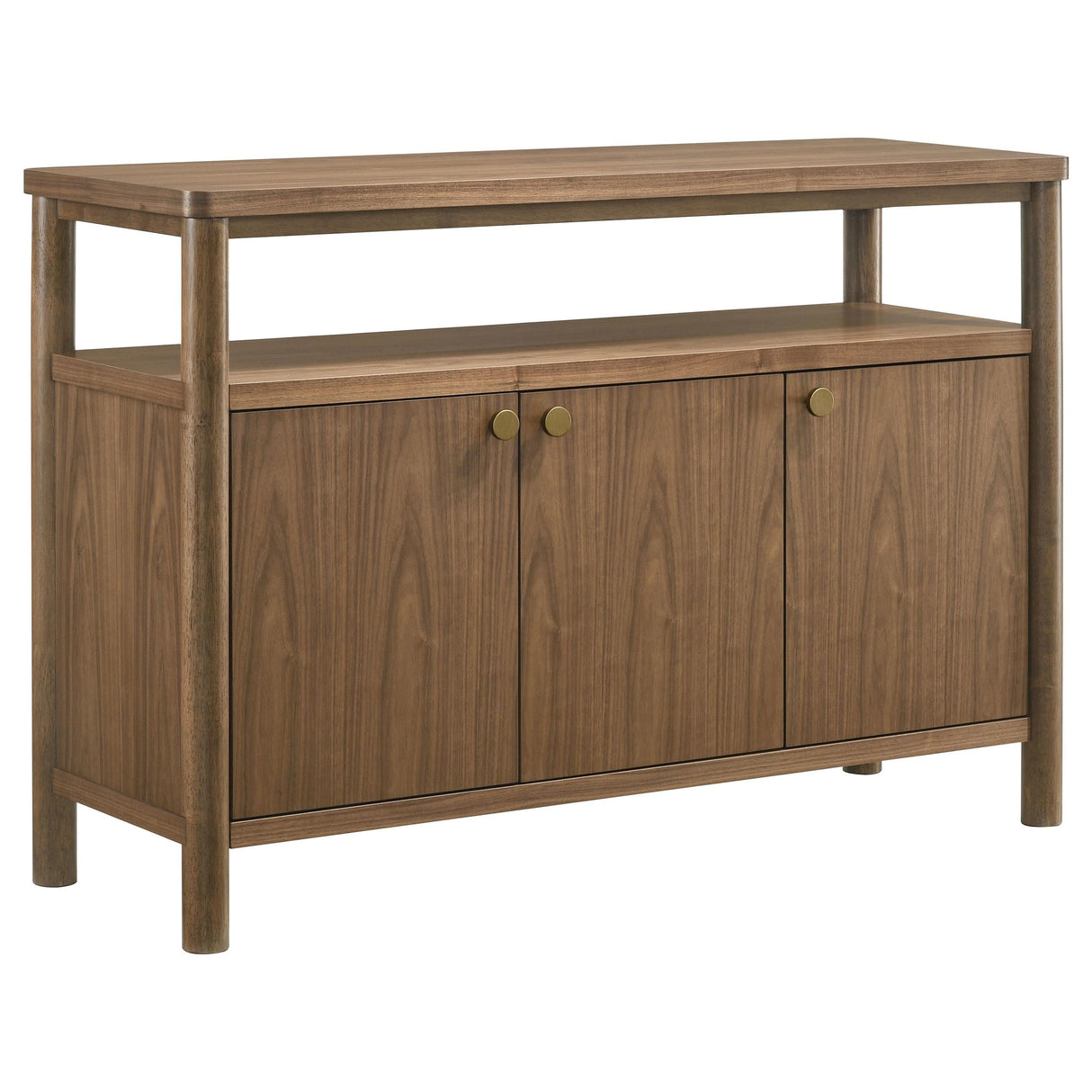 Crestmore Walnut Dining Cabinet Sideboard Buffet by Coaster at Eve Furniture