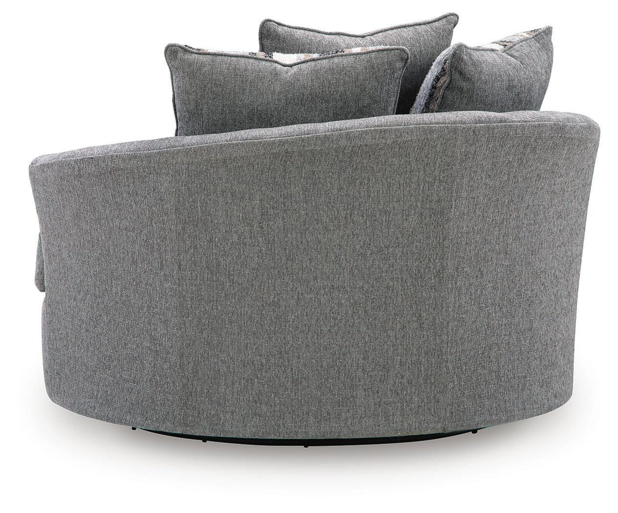 Creston Heights Smolder Oversized Swivel Accent Chair by Ashley at Eve Furniture
