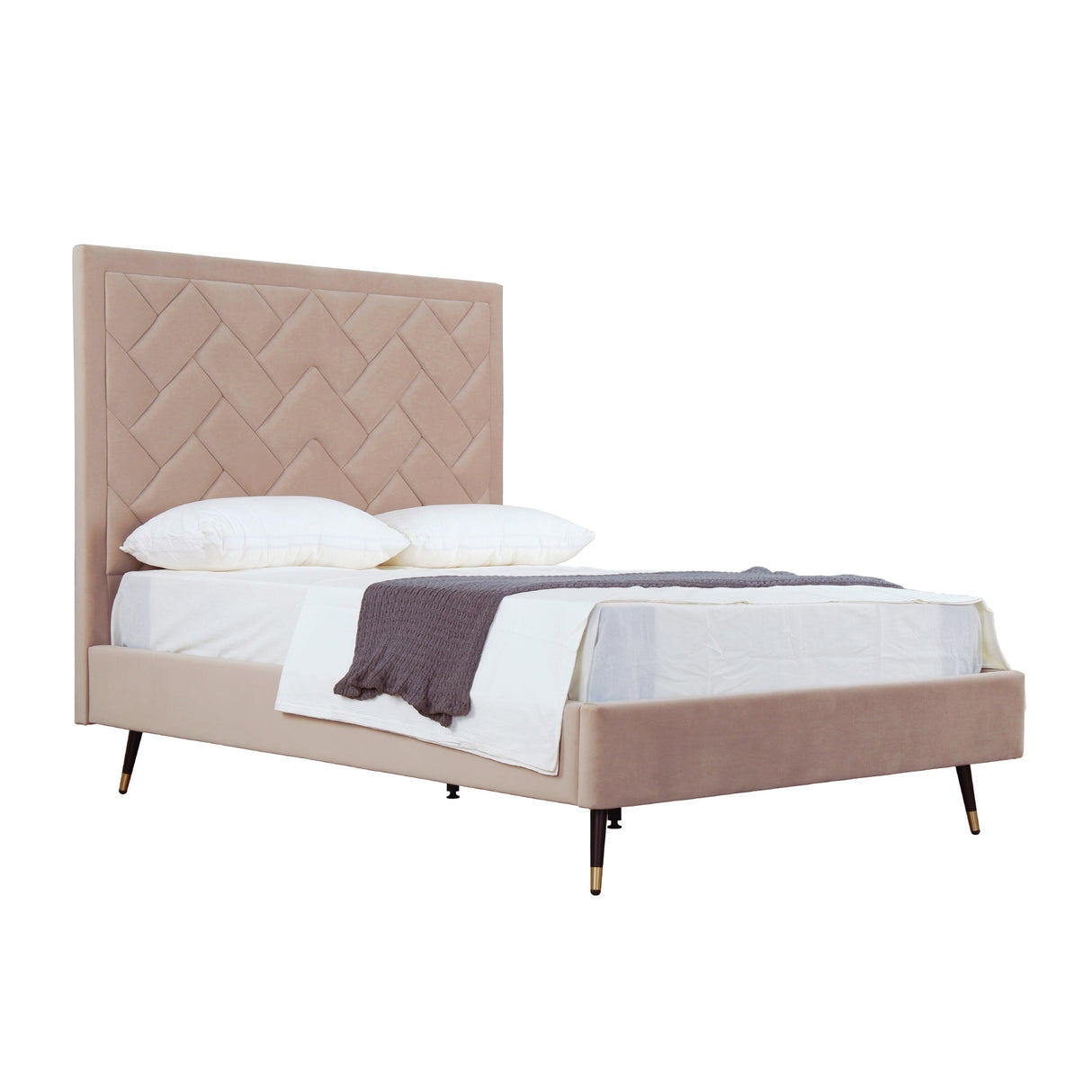 Crosby Full- Size Bed in Nude by Manhattan Comfort at Eve Furniture