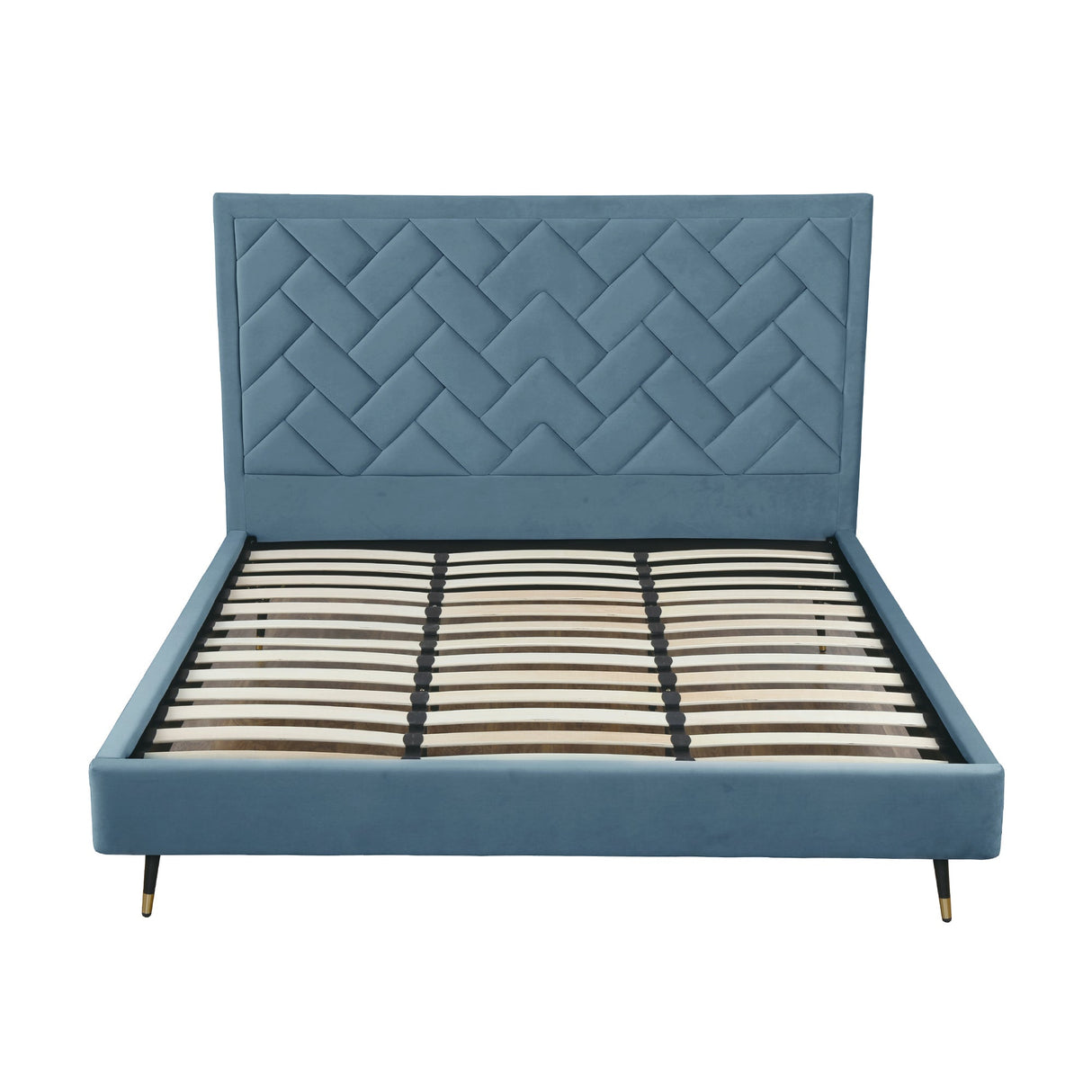 Crosby King-Size Bed in Blue by Manhattan Comfort at Eve Furniture