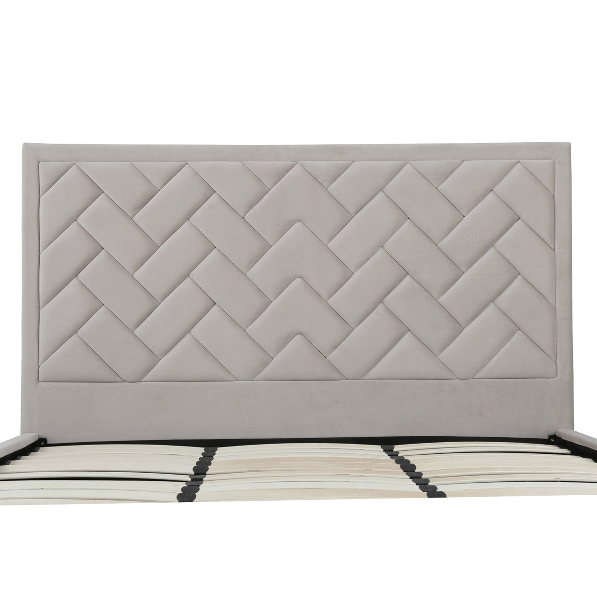 Crosby King-Size Bed in Greige by Manhattan Comfort at Eve Furniture
