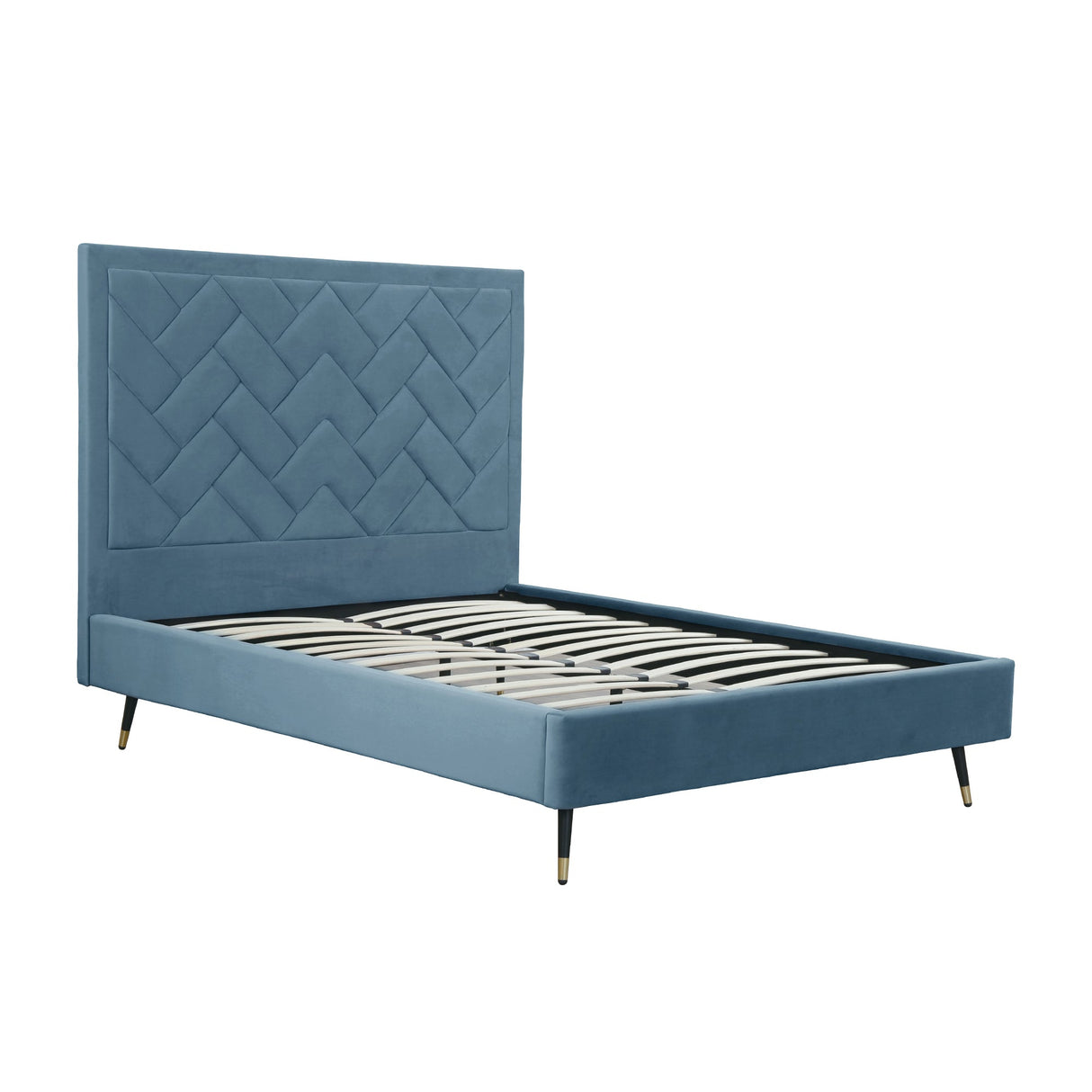 Crosby Queen-Size Bed in Blue by Manhattan Comfort at Eve Furniture
