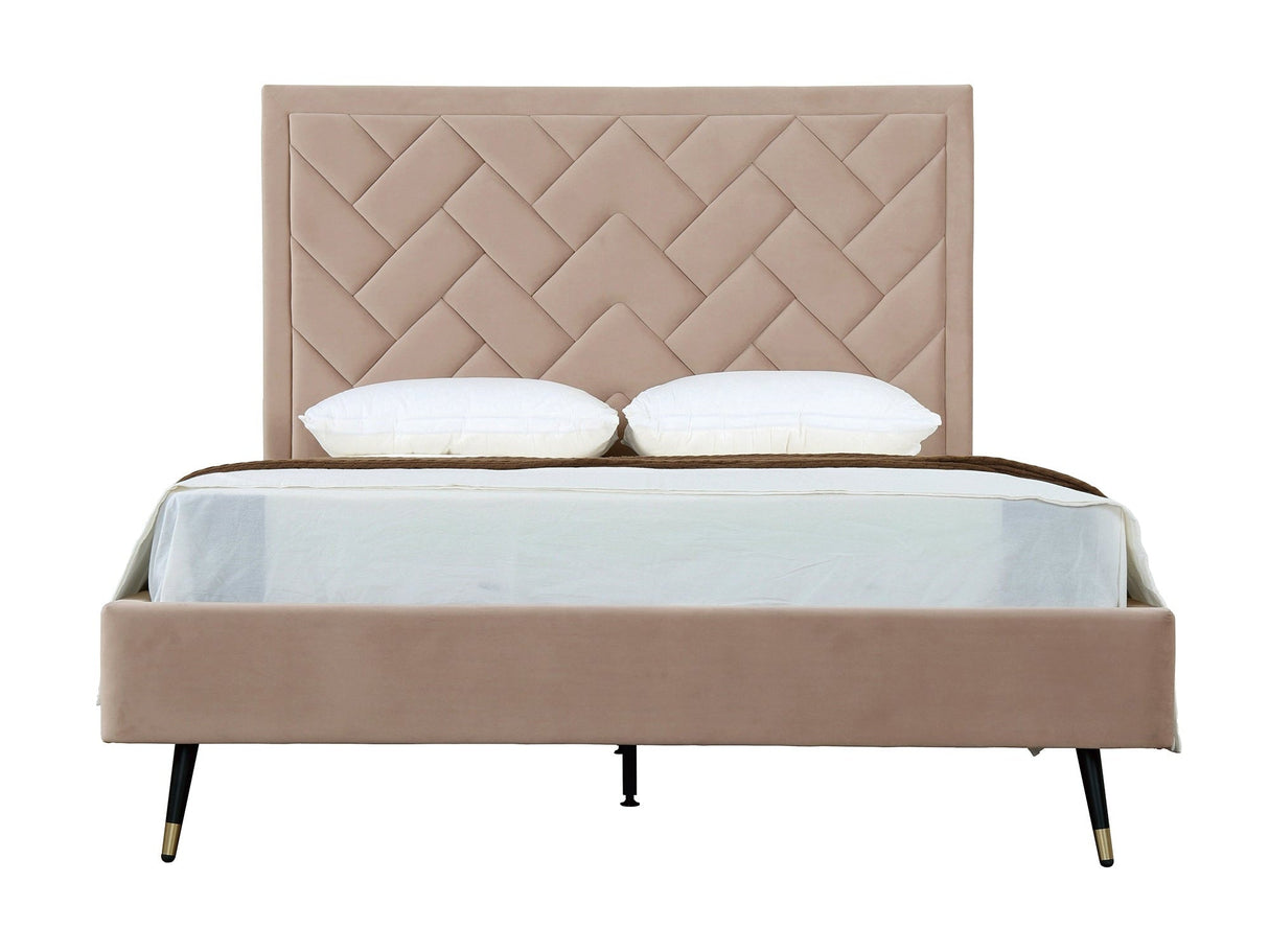 Crosby Queen-Size Bed in Nude by Manhattan Comfort at Eve Furniture