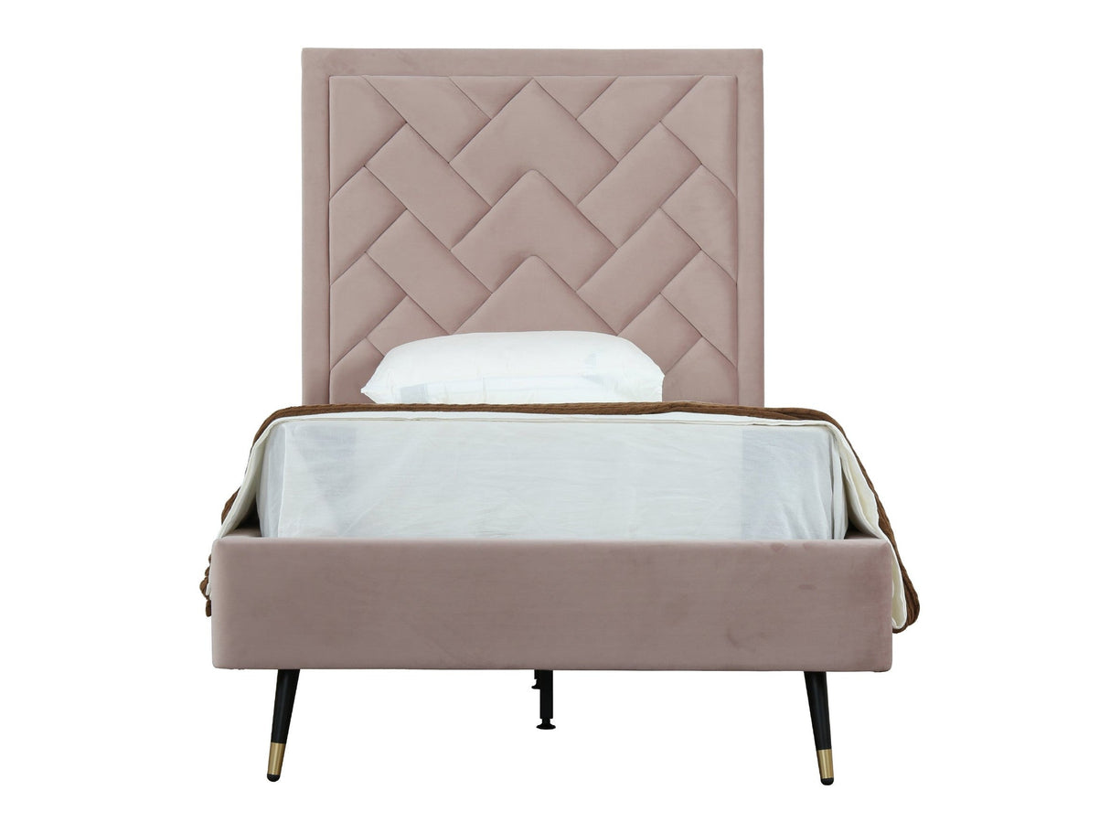 Crosby Twin-Size Bed in Blush by Manhattan Comfort at Eve Furniture