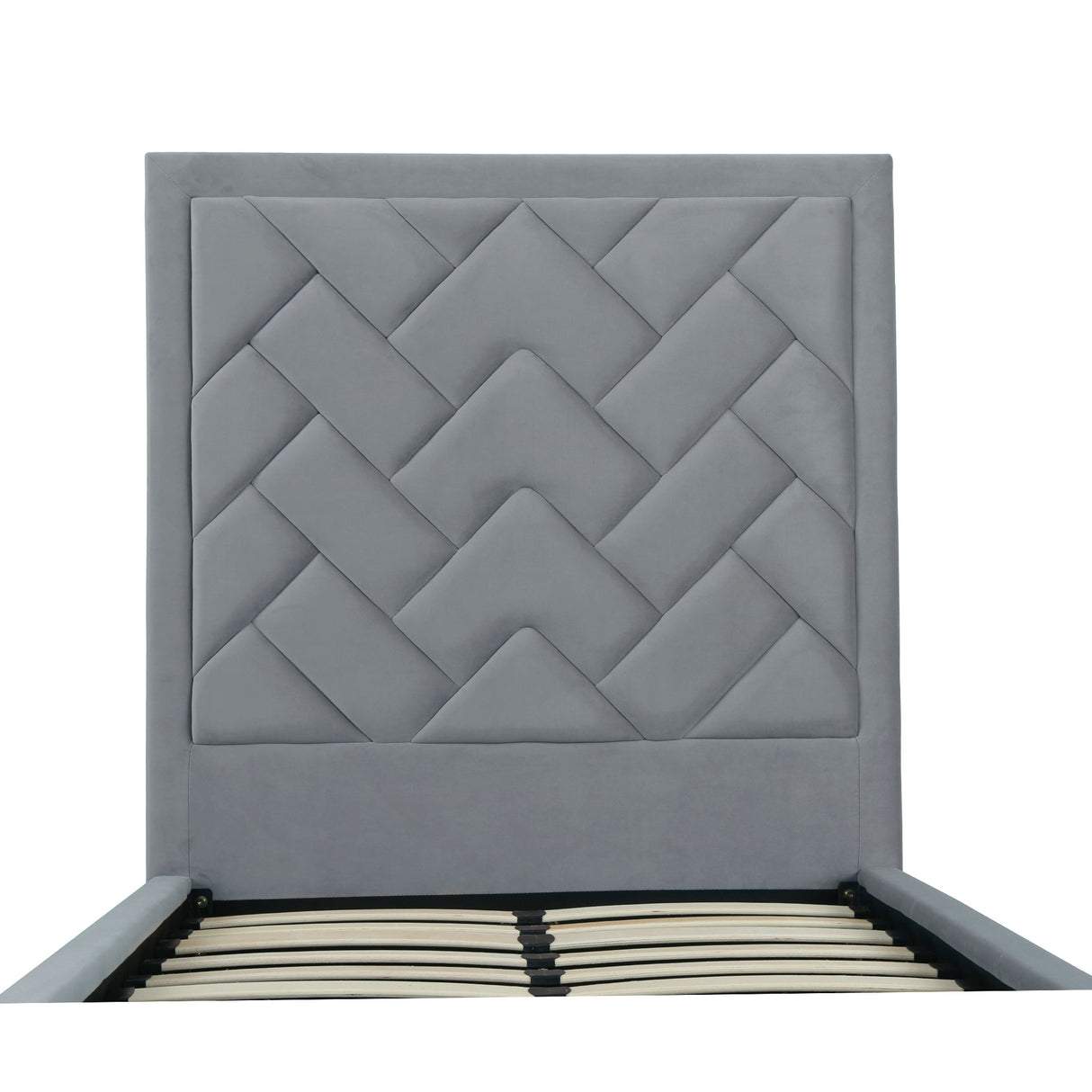 Crosby Twin-Size Bed in Grey by Manhattan Comfort at Eve Furniture