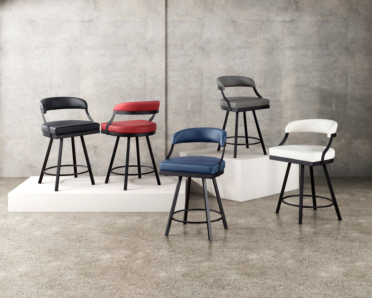 Crowley Black Swivel Pub Height Chair, Set of 2 by Homelegance at Eve Furniture
