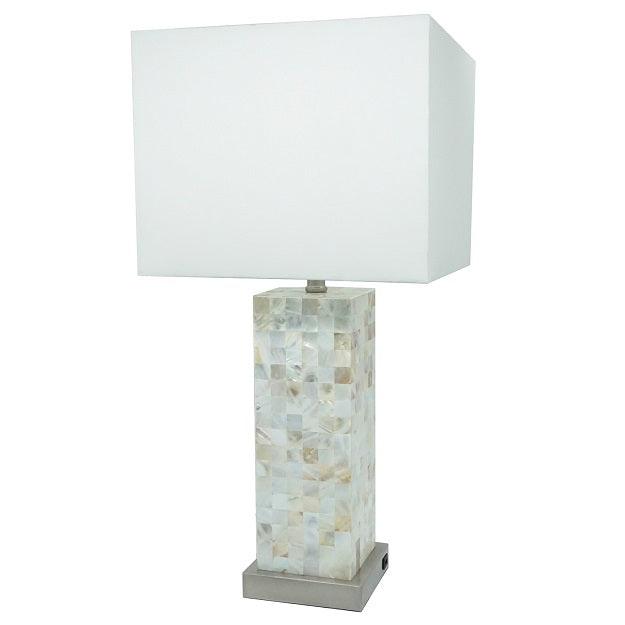 Crown White and Gray Table Lamp, Set of 2 by Crown Mark at Eve Furniture