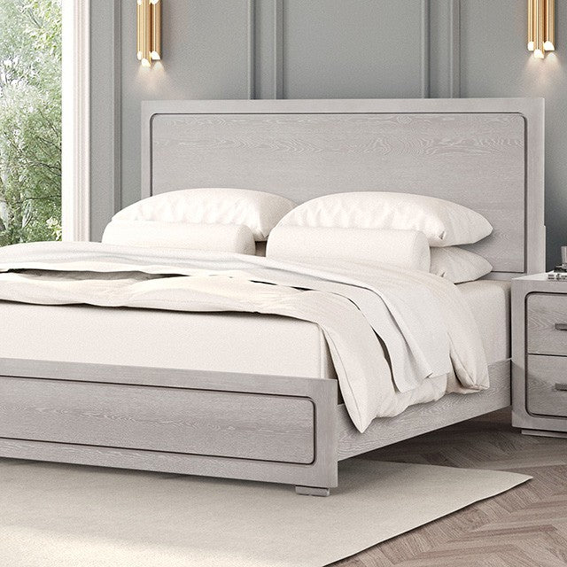 Crowthorne White Oak 5-Piece Queen Bedroom Set by Furniture of America at Eve Furniture