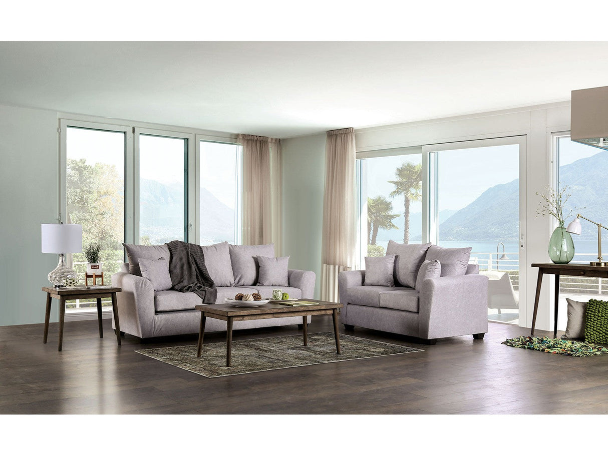 Croydon Light Gray Sofa & Loveseat by Furniture of America at Eve Furniture