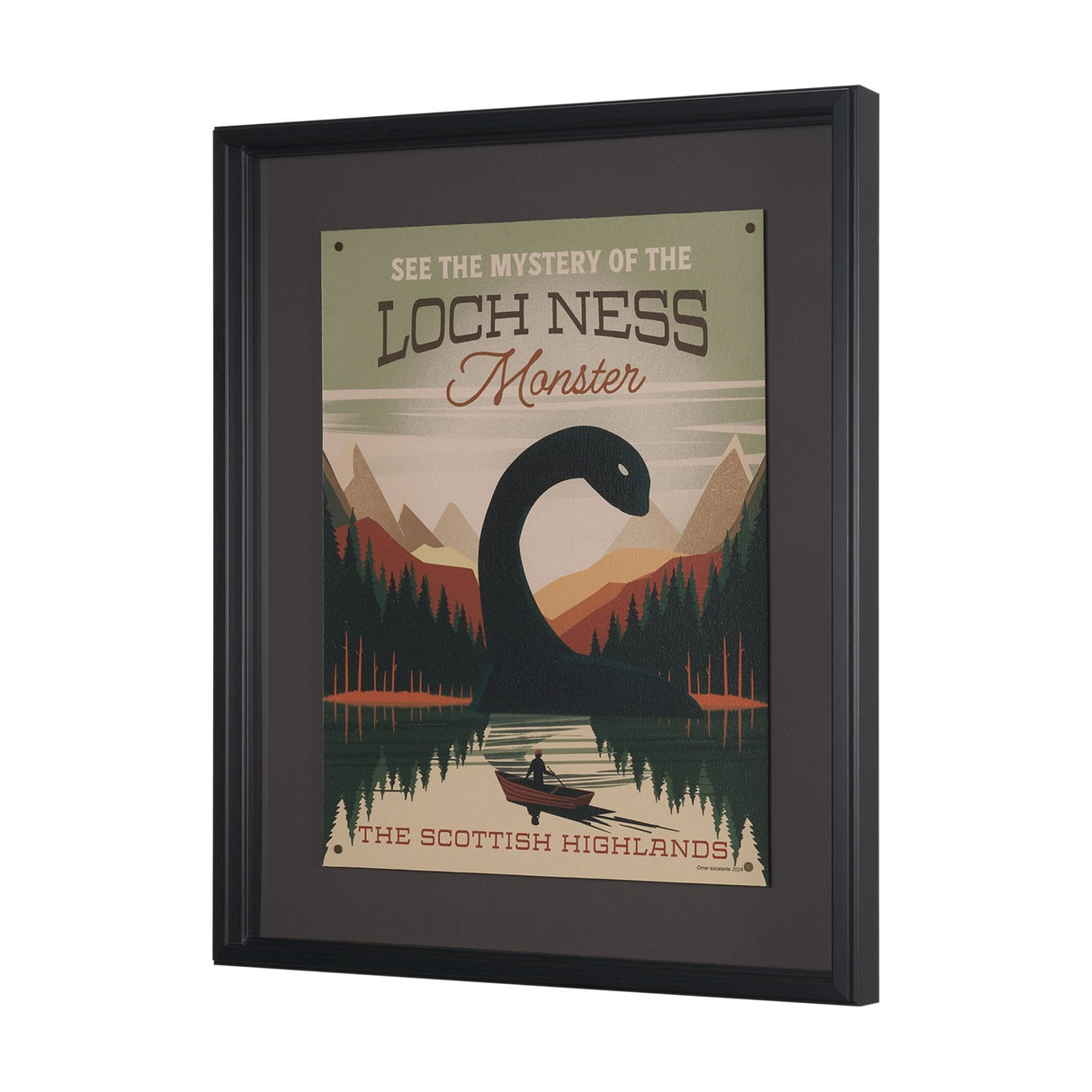 Cryptid Tourism III by Omar Escalante Textured Framed Artwork Matted under Glass by Mercana at Eve Furniture