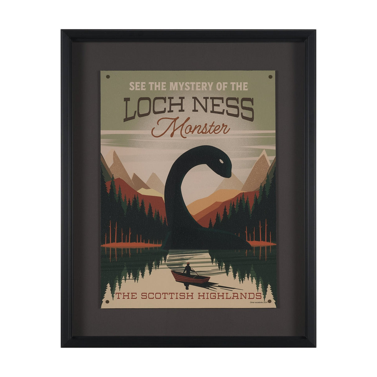 Cryptid Tourism III by Omar Escalante Textured Framed Artwork Matted under Glass by Mercana at Eve Furniture