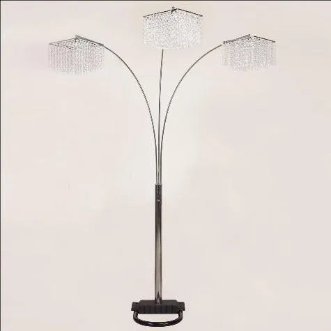 Crystal Chrome 87" Floor Lamp by Crown Mark at Eve Furniture