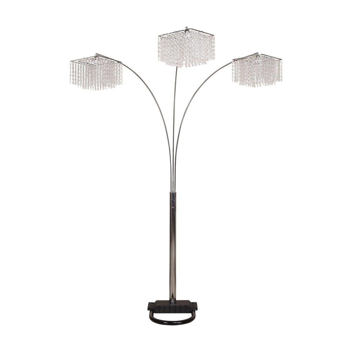 Crystal Chrome 87" Floor Lamp by Crown Mark at Eve Furniture