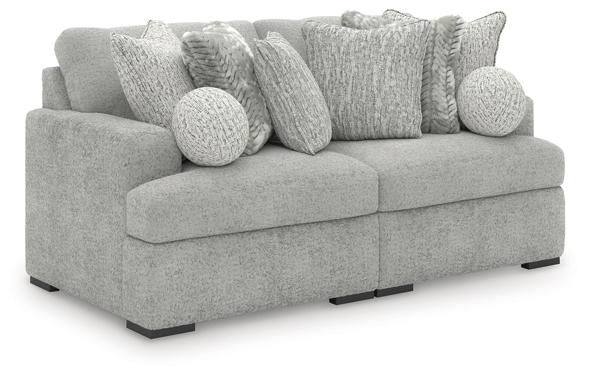 Cuddle Plush Arctic 2-Piece Modular Loveseat by Ashley at Eve Furniture