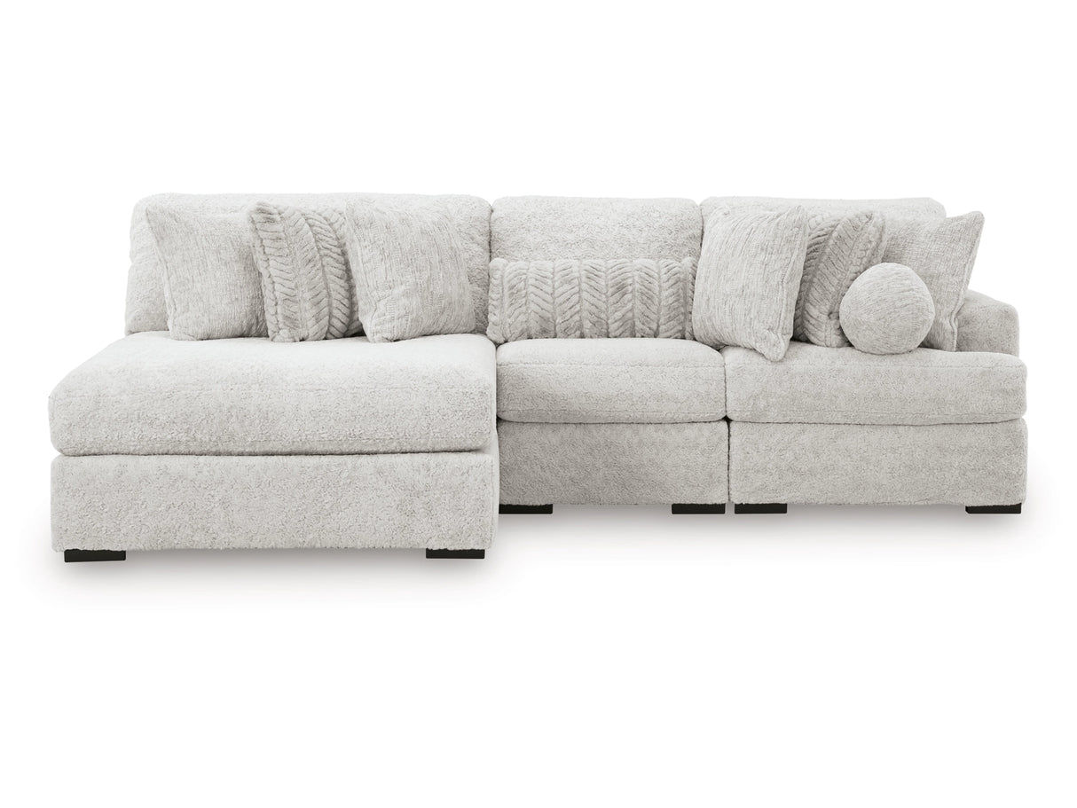 Cuddle Plush Arctic 3-Piece Left Arm Facing (LAF) Chaise Sectional by Ashley at Eve Furniture