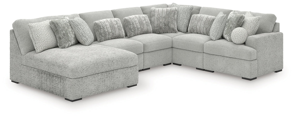 Cuddle Plush Arctic 6-Piece Left Arm Facing (LAF) Chaise Sectional by Ashley at Eve Furniture