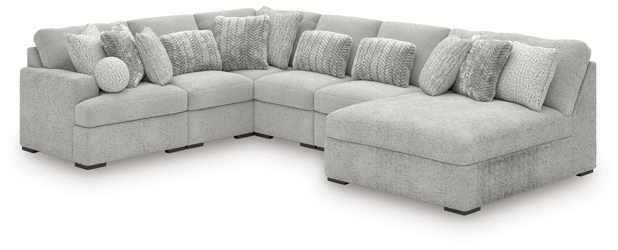 Cuddle Plush Arctic 6-Piece Right Arm Facing (RAF) Chaise Sectional by Ashley at Eve Furniture